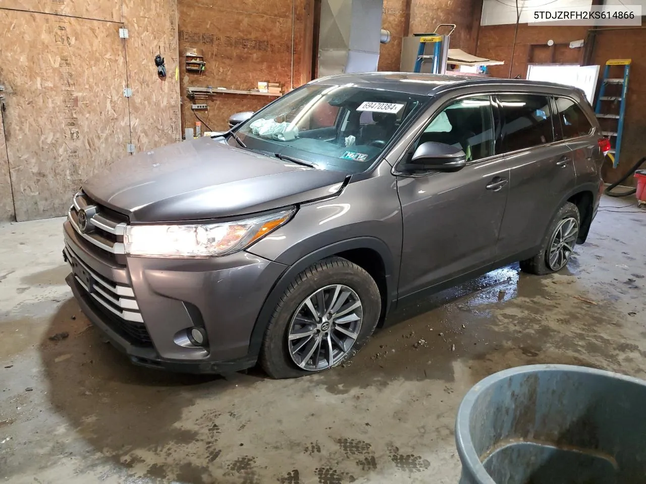 2019 Toyota Highlander Se VIN: 5TDJZRFH2KS614866 Lot: 69470384