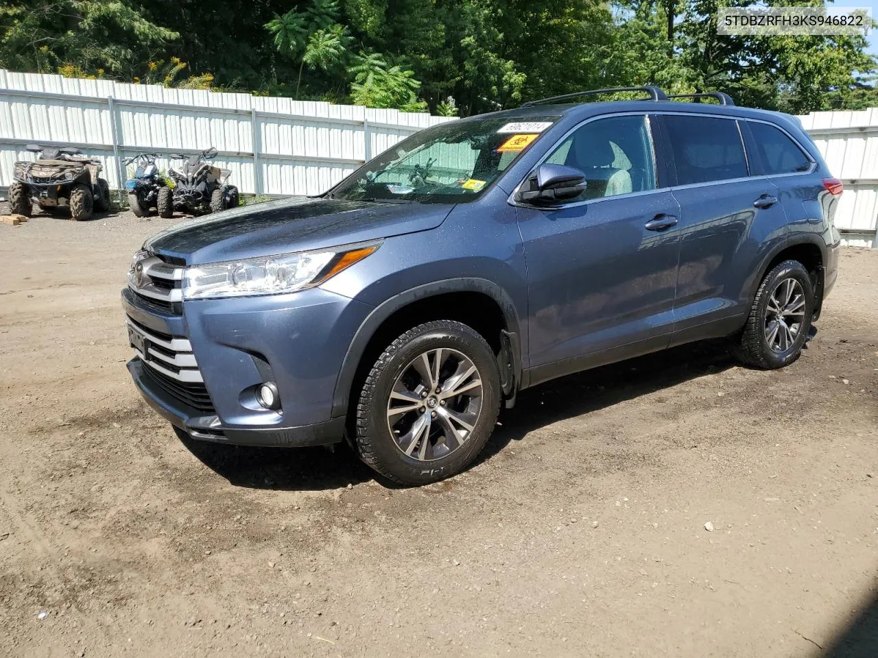 2019 Toyota Highlander Le VIN: 5TDBZRFH3KS946822 Lot: 69621014