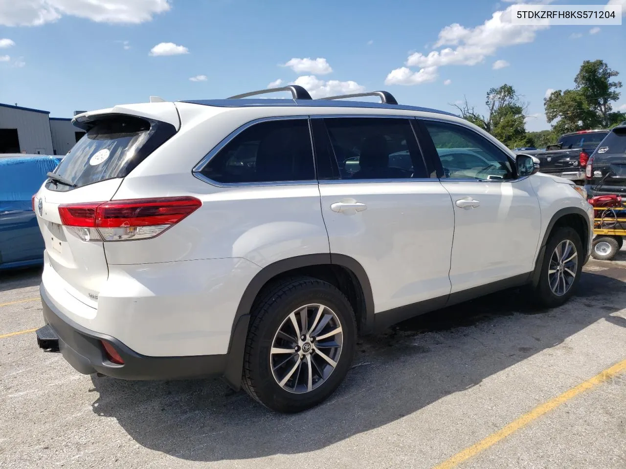 2019 Toyota Highlander Se VIN: 5TDKZRFH8KS571204 Lot: 69836104