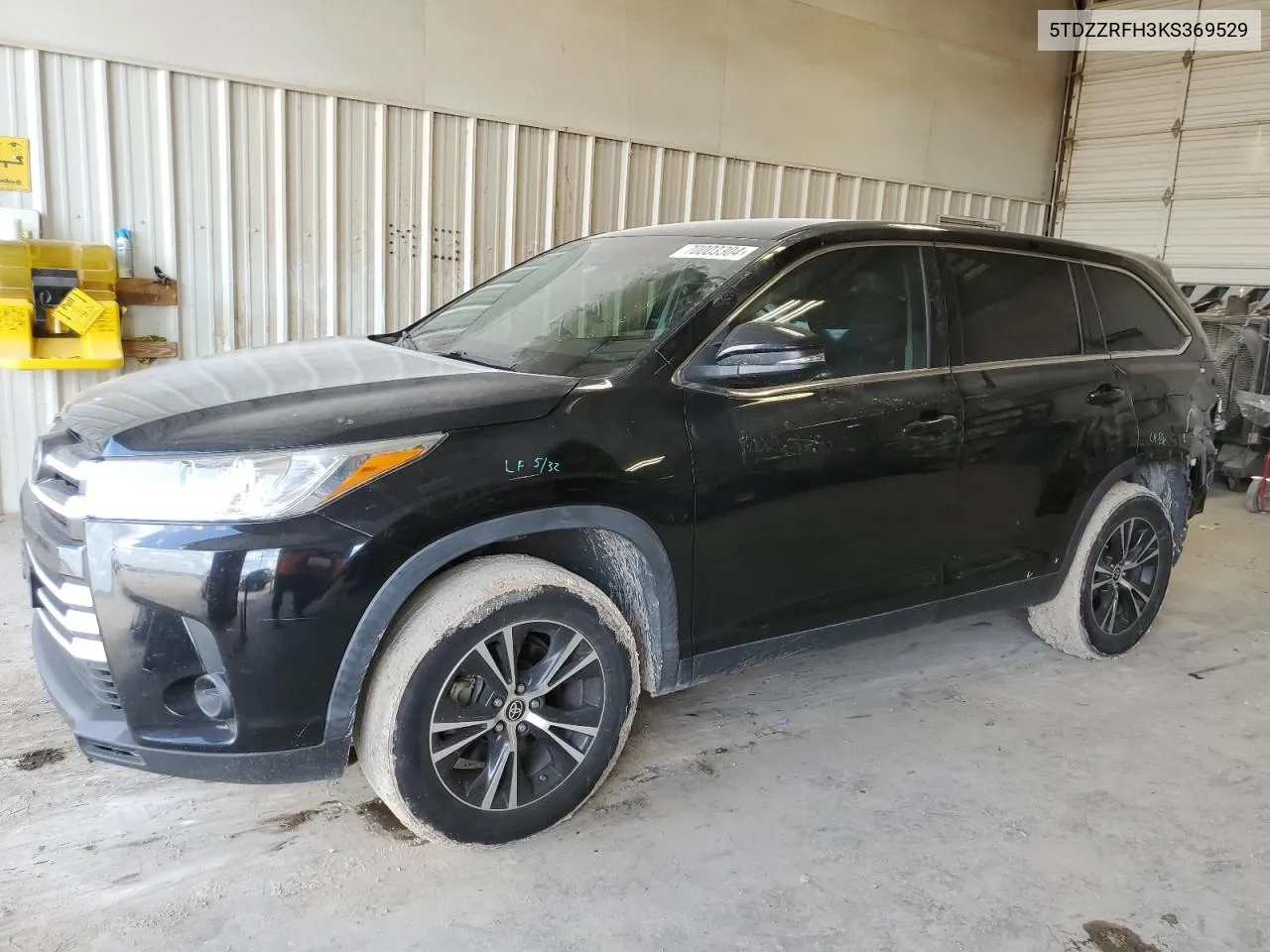 2019 Toyota Highlander Le VIN: 5TDZZRFH3KS369529 Lot: 70003304