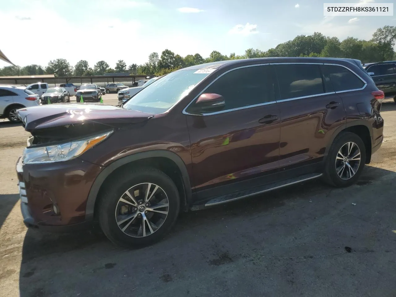 2019 Toyota Highlander Le VIN: 5TDZZRFH8KS361121 Lot: 70019184