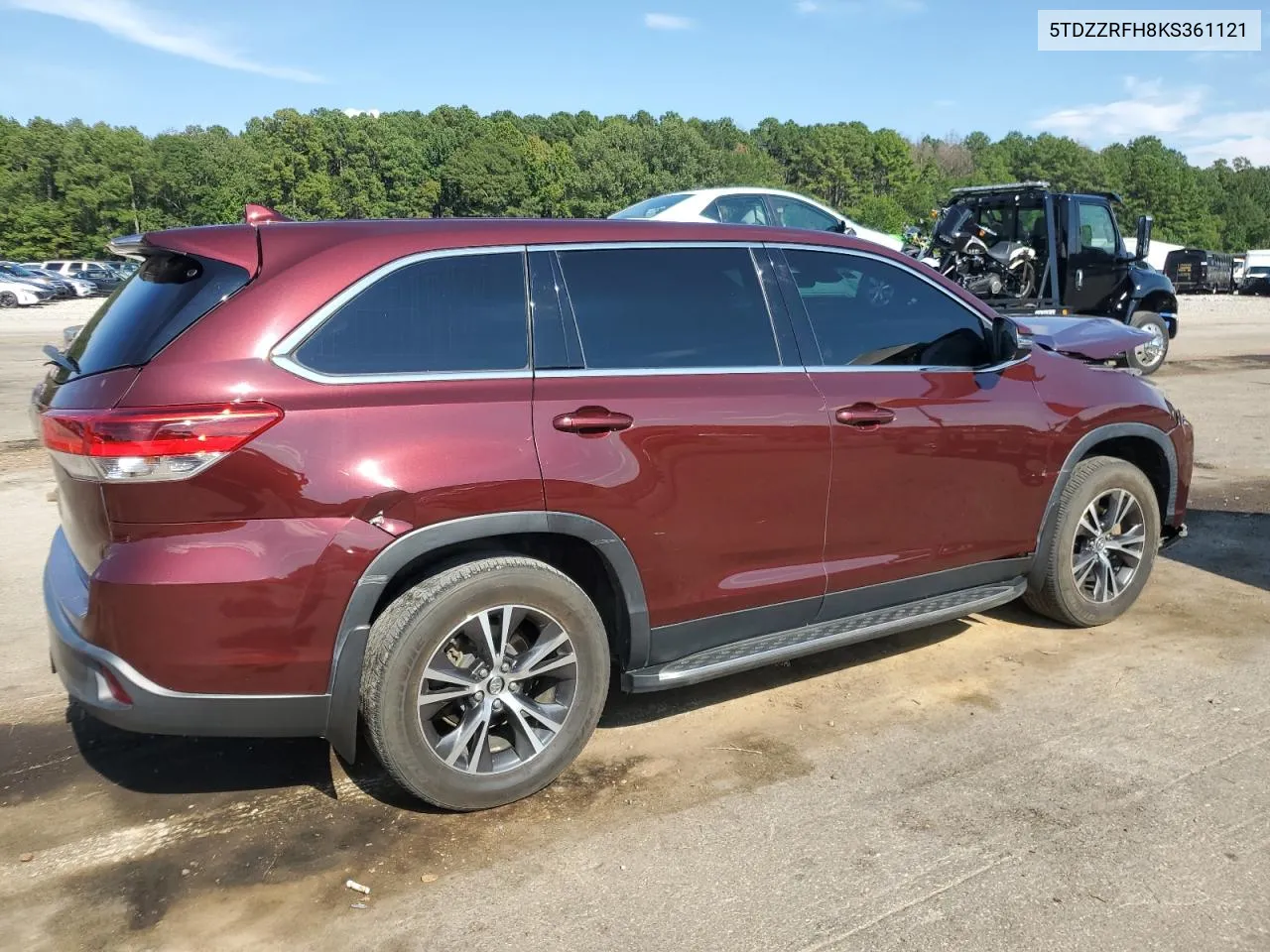 2019 Toyota Highlander Le VIN: 5TDZZRFH8KS361121 Lot: 70019184