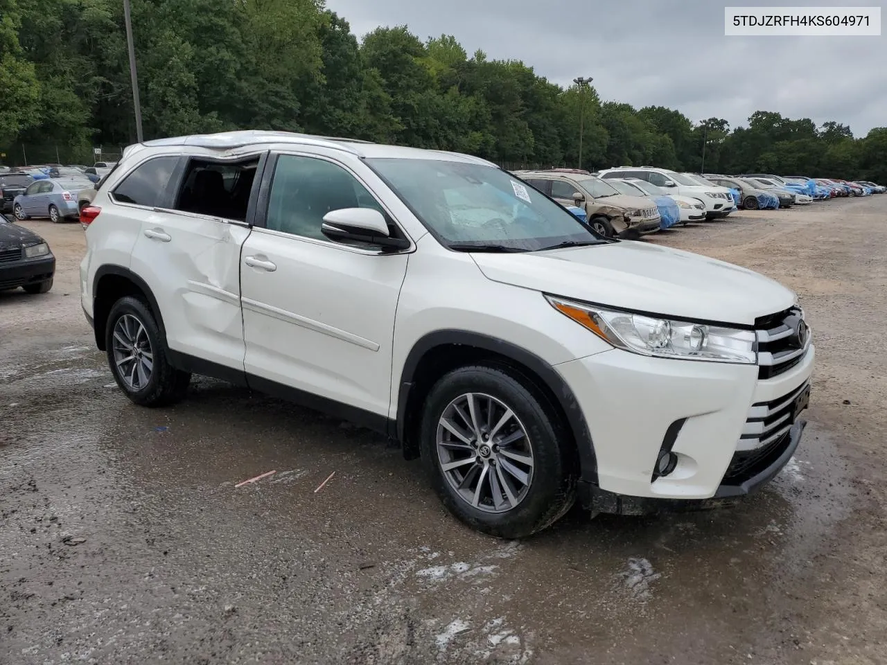 2019 Toyota Highlander Se VIN: 5TDJZRFH4KS604971 Lot: 70191174