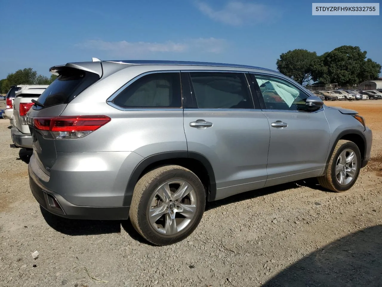 2019 Toyota Highlander Limited VIN: 5TDYZRFH9KS332755 Lot: 70313814