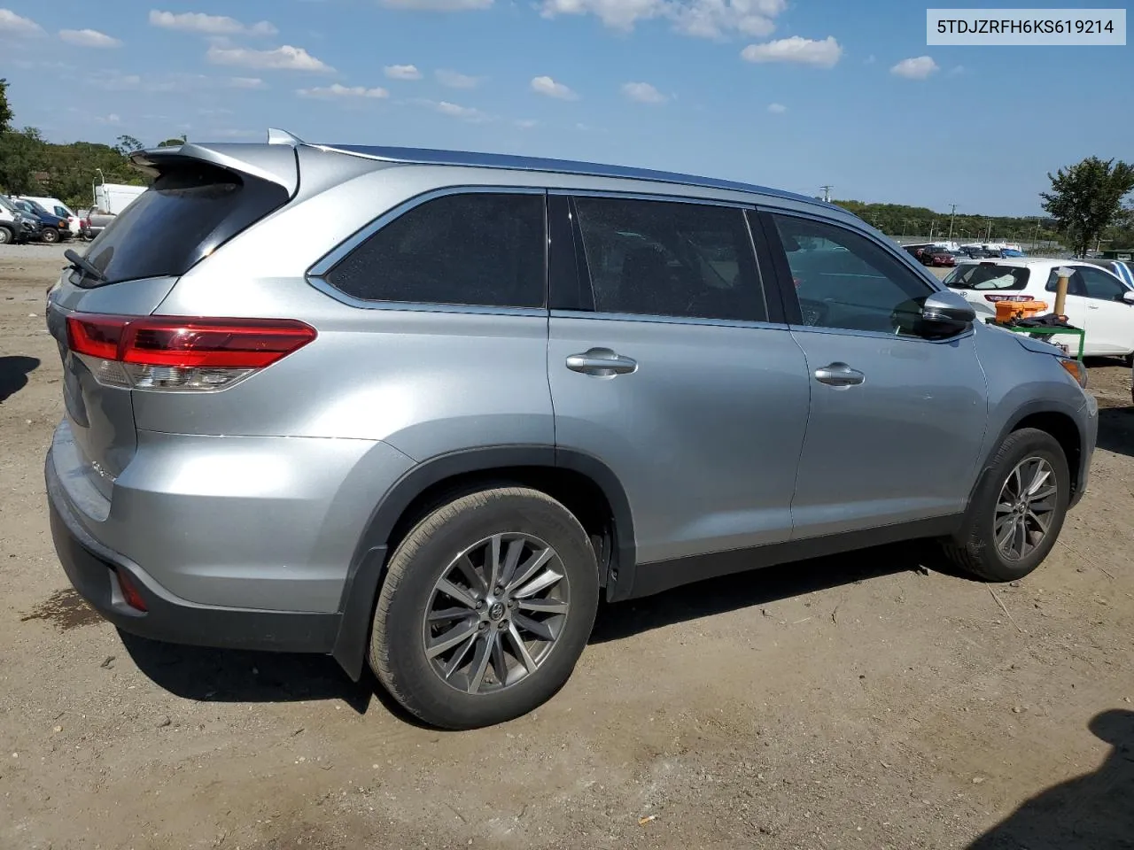 2019 Toyota Highlander Se VIN: 5TDJZRFH6KS619214 Lot: 70373904