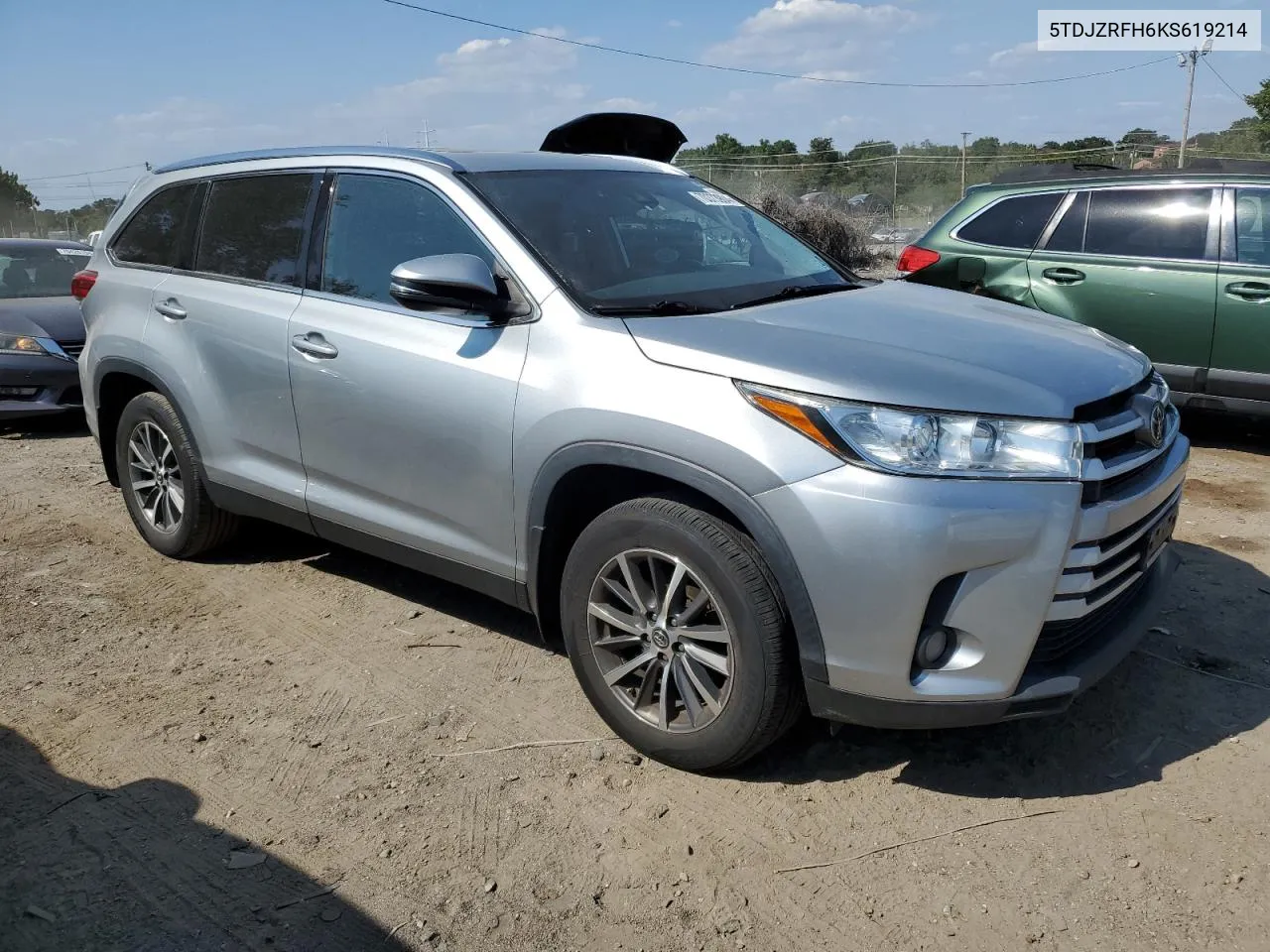 2019 Toyota Highlander Se VIN: 5TDJZRFH6KS619214 Lot: 70373904