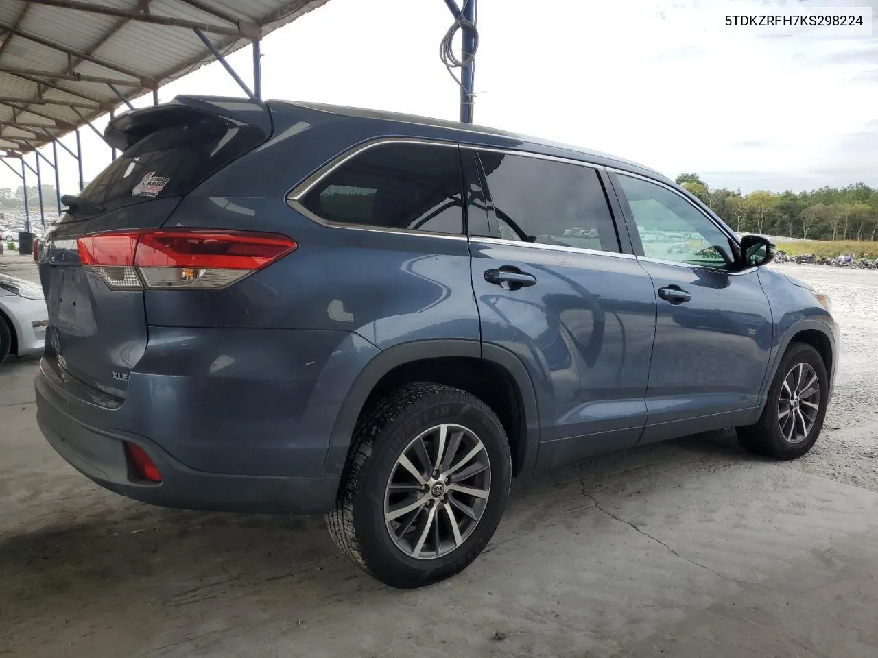 2019 Toyota Highlander Se VIN: 5TDKZRFH7KS298224 Lot: 70759934