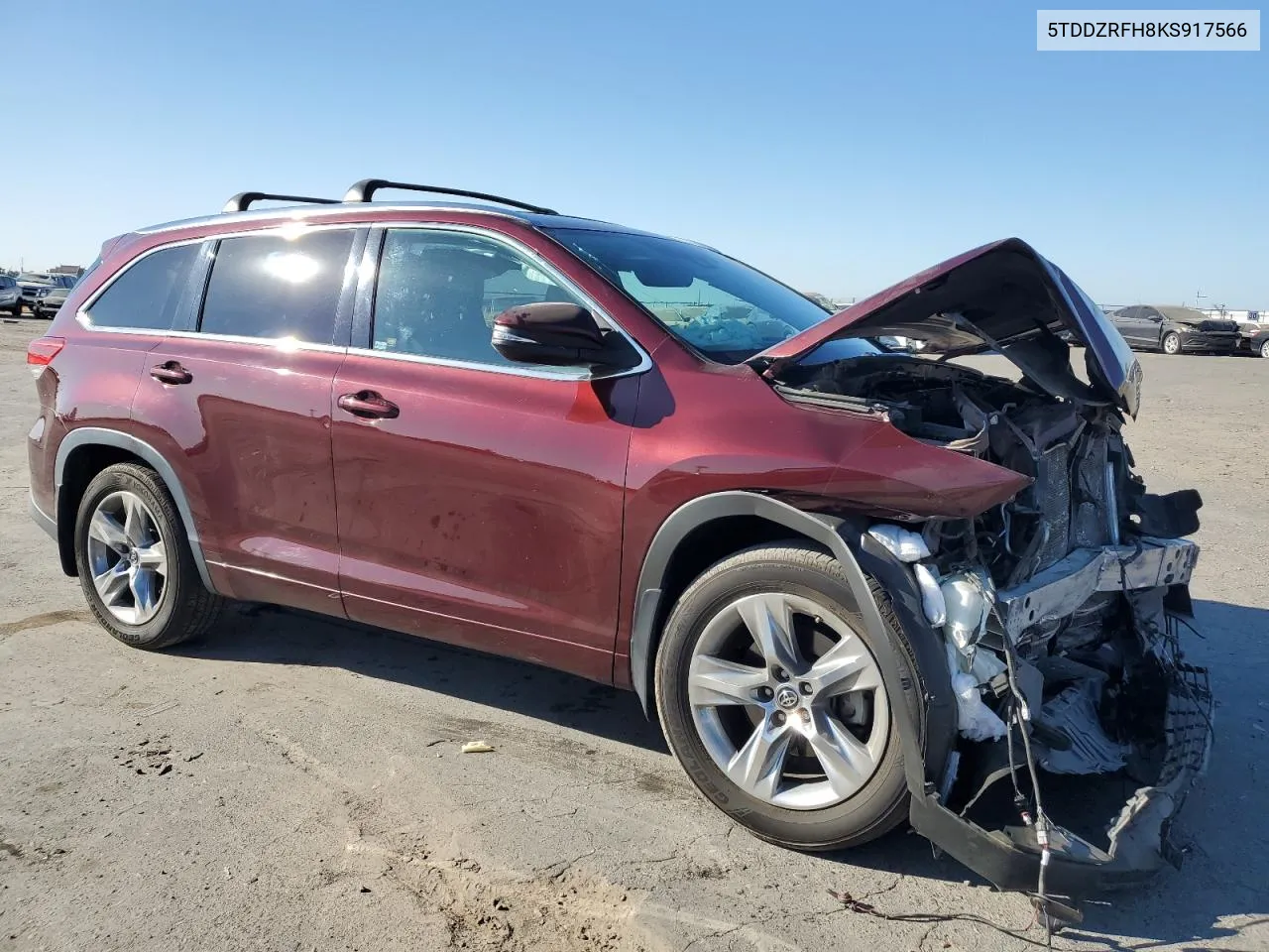 2019 Toyota Highlander Limited VIN: 5TDDZRFH8KS917566 Lot: 71095644