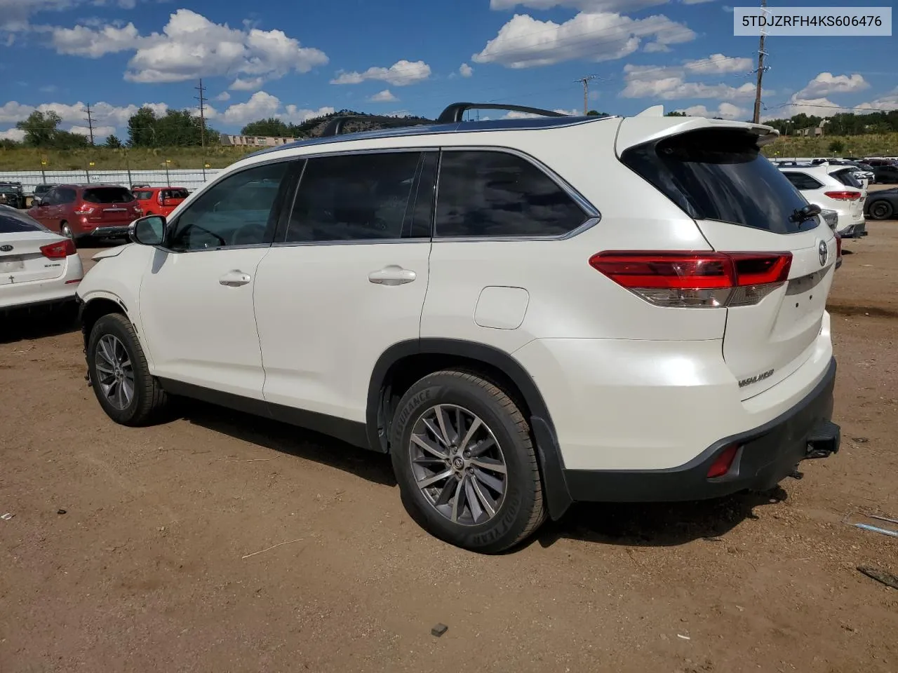 2019 Toyota Highlander Se VIN: 5TDJZRFH4KS606476 Lot: 71123444