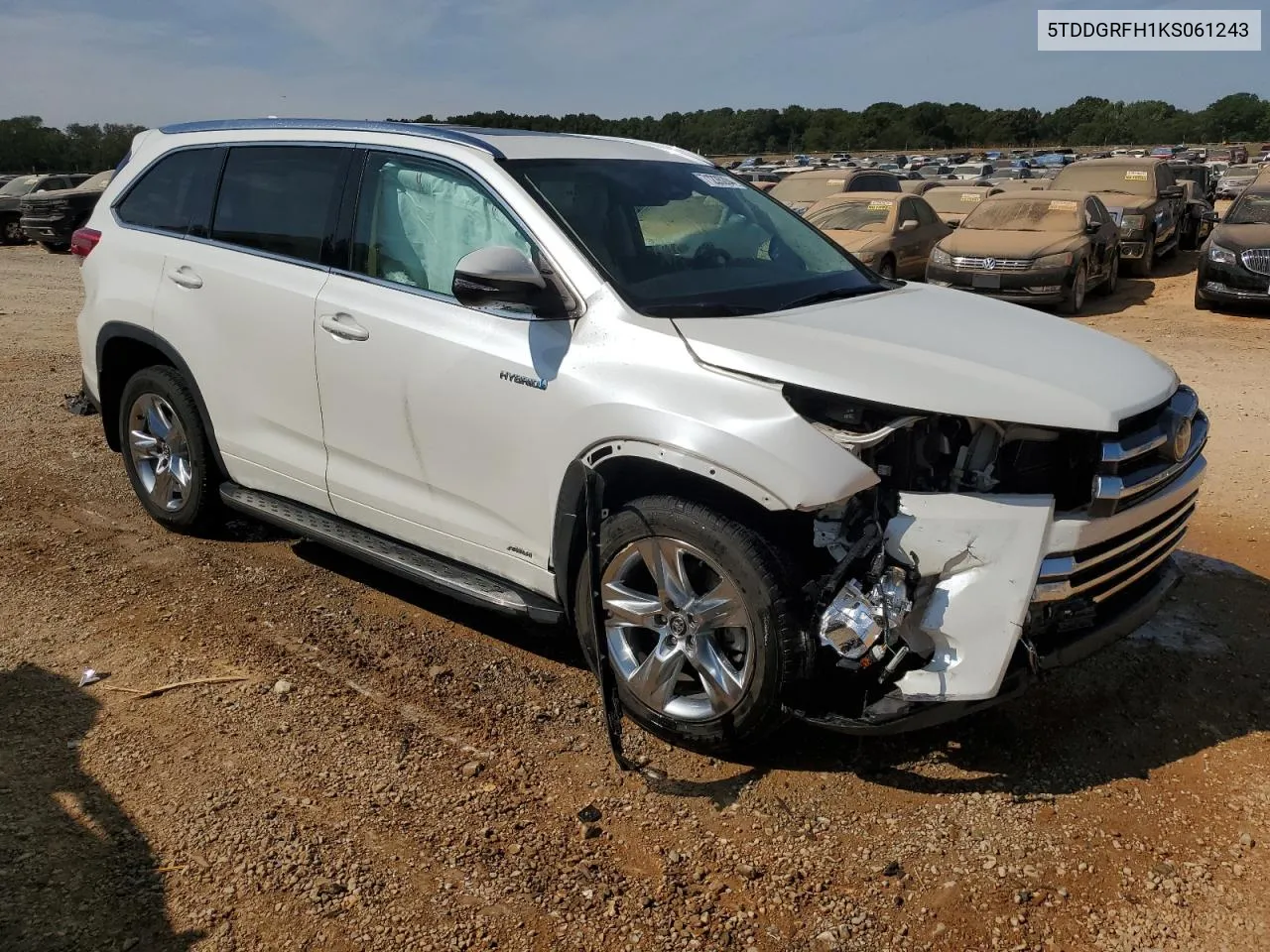 2019 Toyota Highlander Hybrid Limited VIN: 5TDDGRFH1KS061243 Lot: 71226284