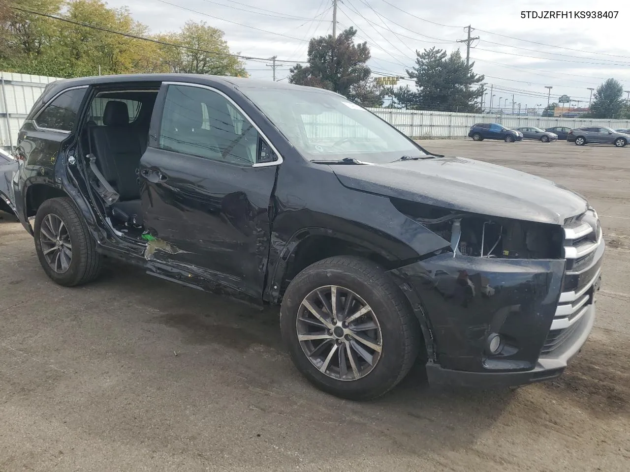 2019 Toyota Highlander Se VIN: 5TDJZRFH1KS938407 Lot: 71466384