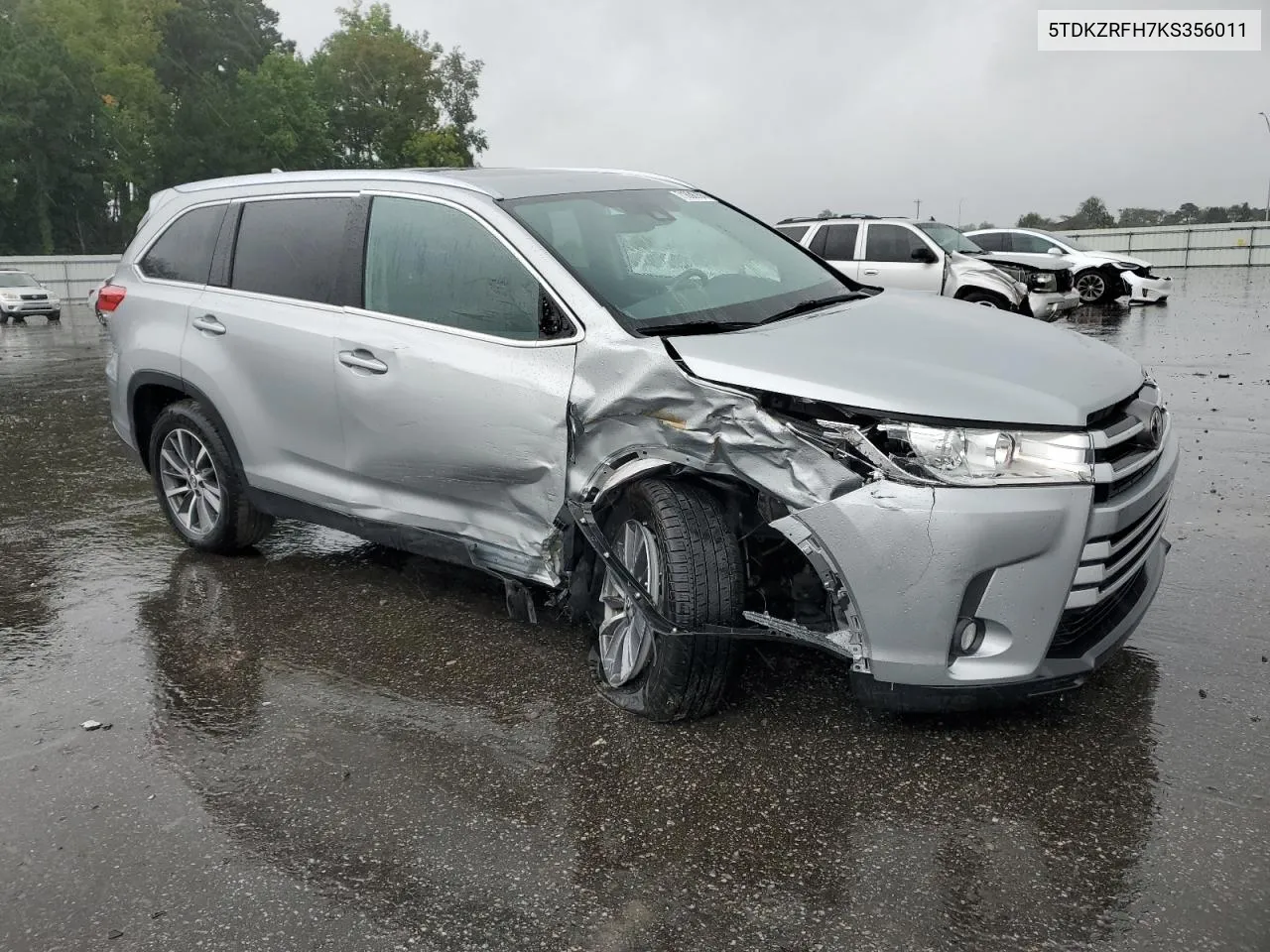 2019 Toyota Highlander Se VIN: 5TDKZRFH7KS356011 Lot: 71636704