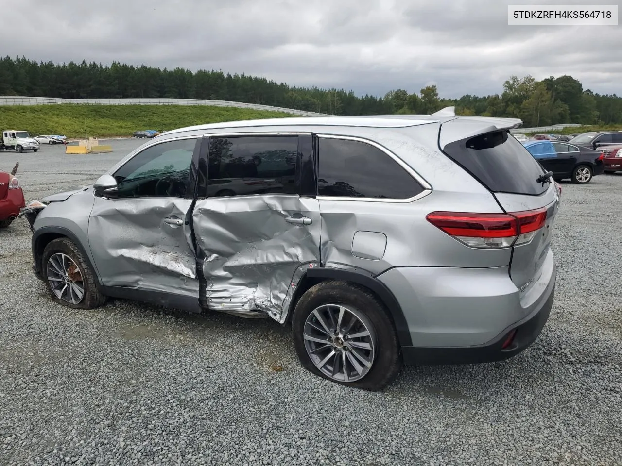 2019 Toyota Highlander Se VIN: 5TDKZRFH4KS564718 Lot: 71713484