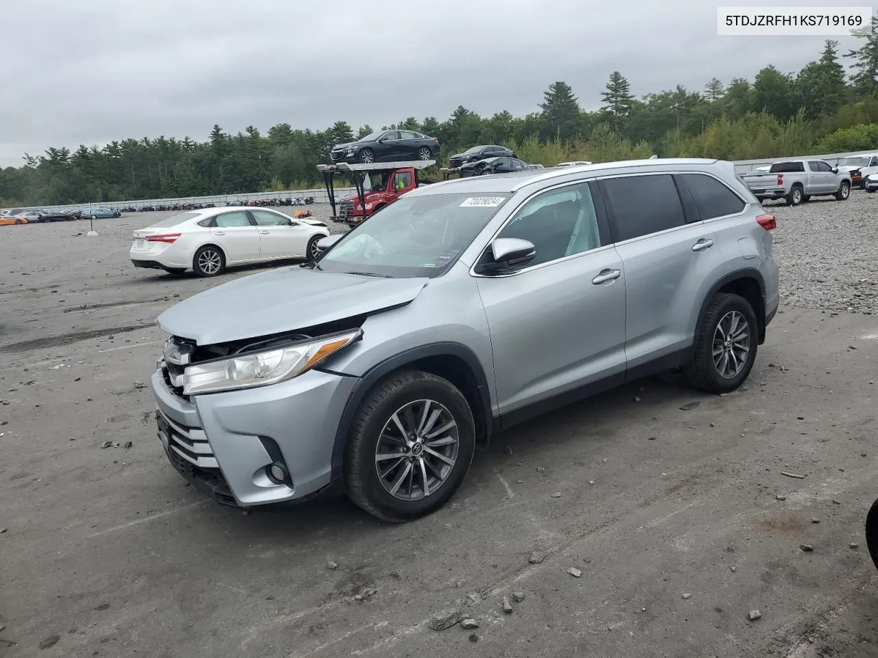 2019 Toyota Highlander Se VIN: 5TDJZRFH1KS719169 Lot: 72028034