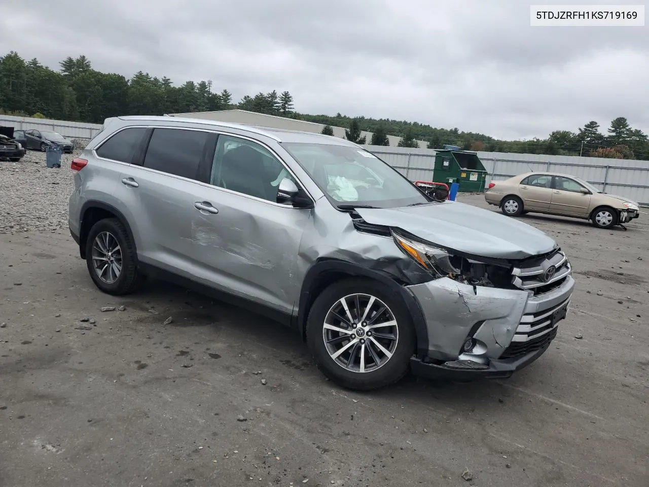 2019 Toyota Highlander Se VIN: 5TDJZRFH1KS719169 Lot: 72028034