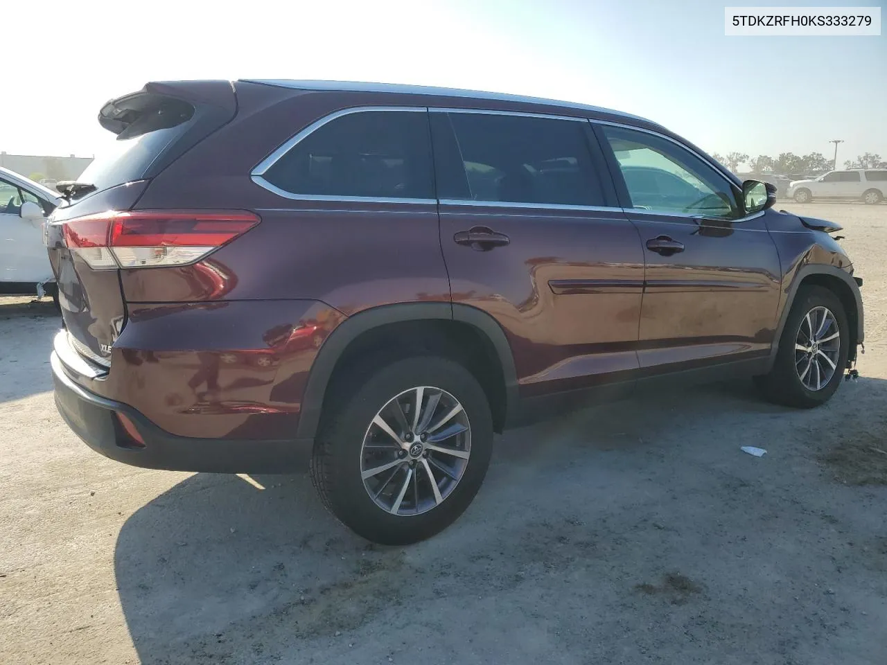 2019 Toyota Highlander Se VIN: 5TDKZRFH0KS333279 Lot: 72147764