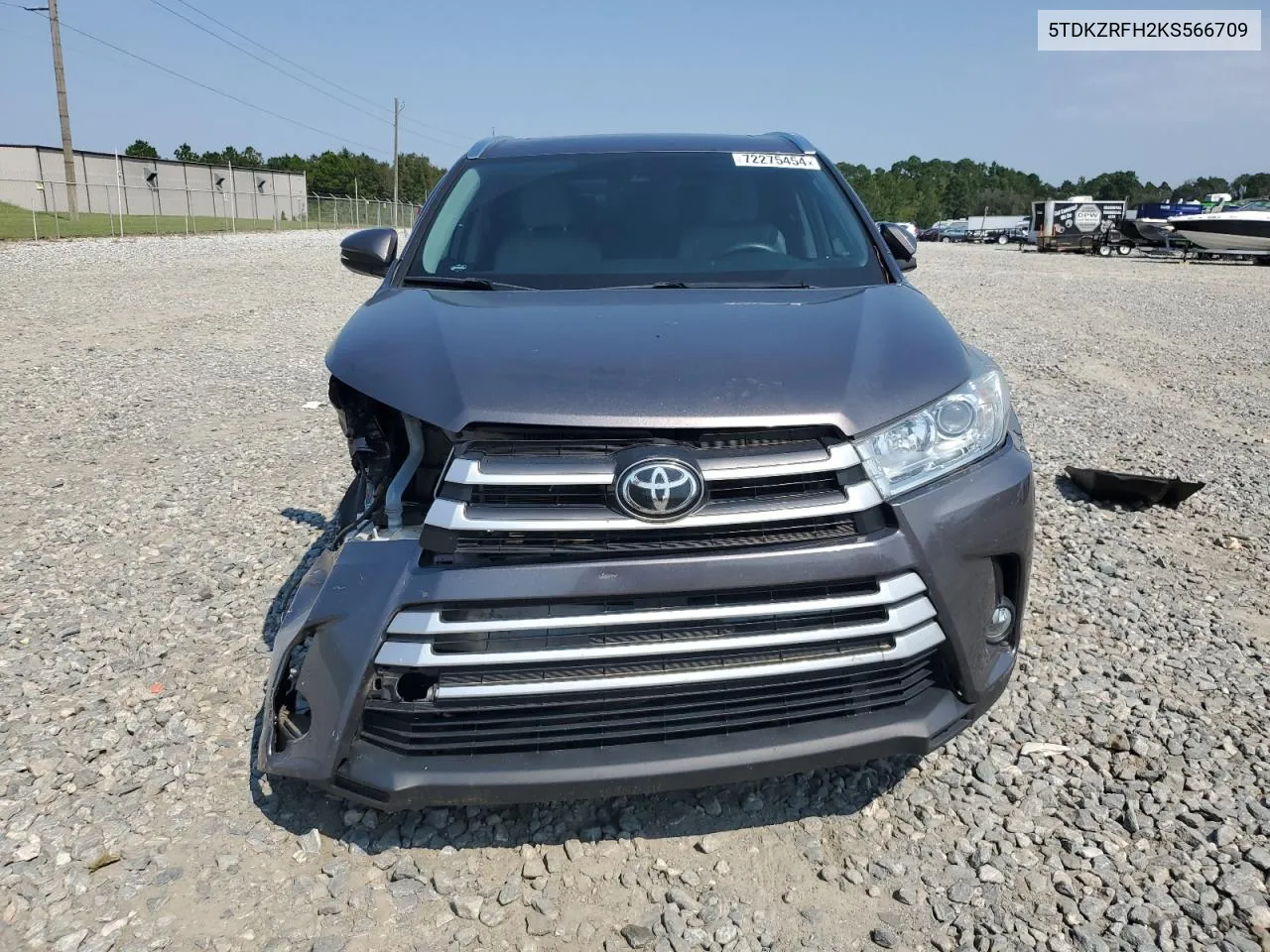 2019 Toyota Highlander Se VIN: 5TDKZRFH2KS566709 Lot: 72275454