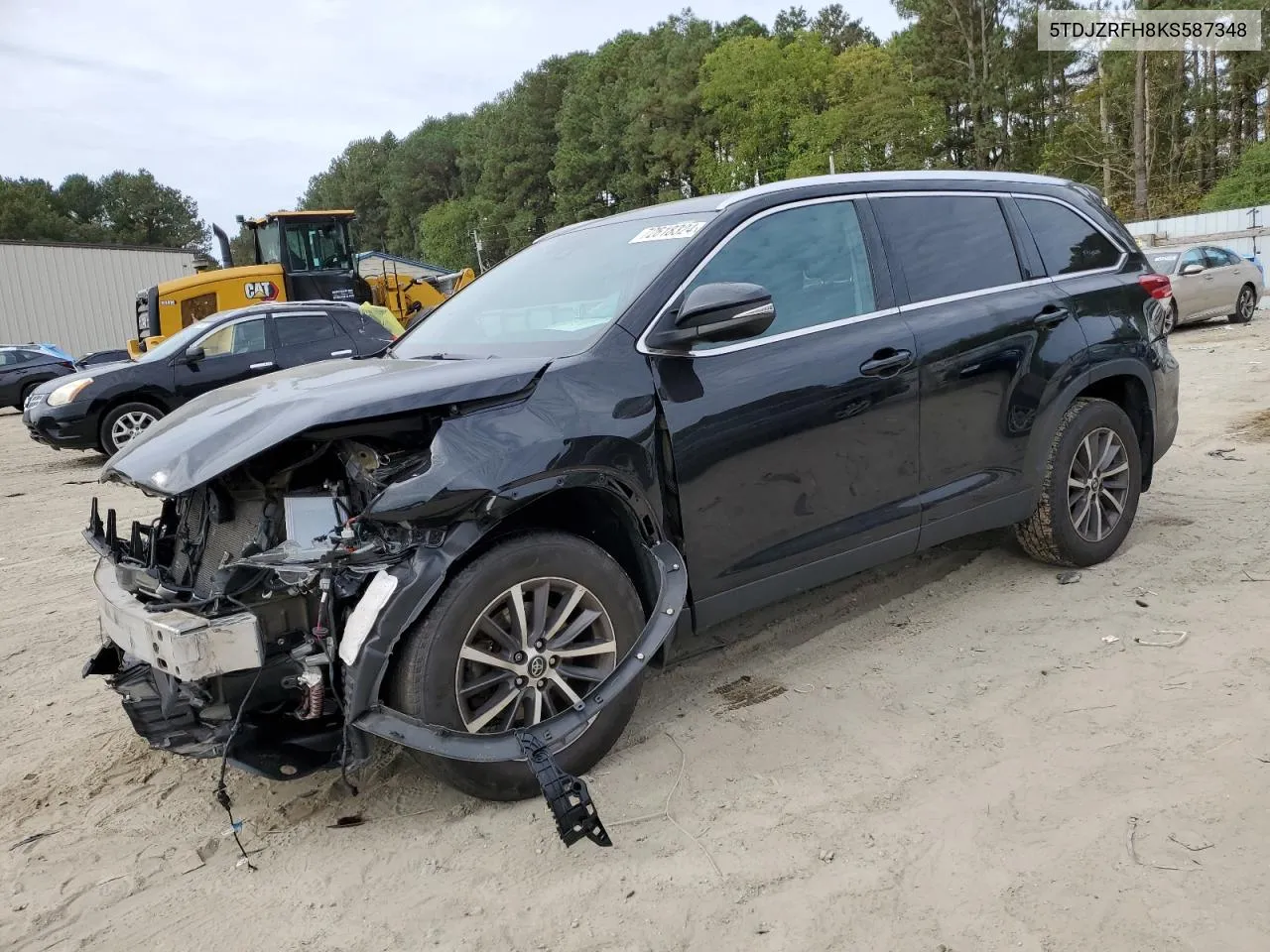 2019 Toyota Highlander Se VIN: 5TDJZRFH8KS587348 Lot: 72618324