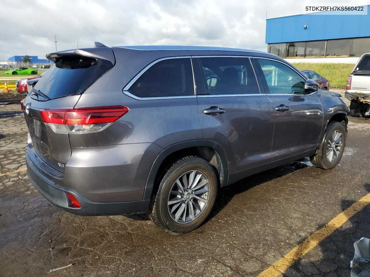 2019 Toyota Highlander Se VIN: 5TDKZRFH7KS560422 Lot: 72706984