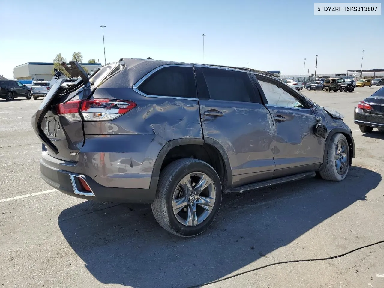 2019 Toyota Highlander Limited VIN: 5TDYZRFH6KS313807 Lot: 72787024