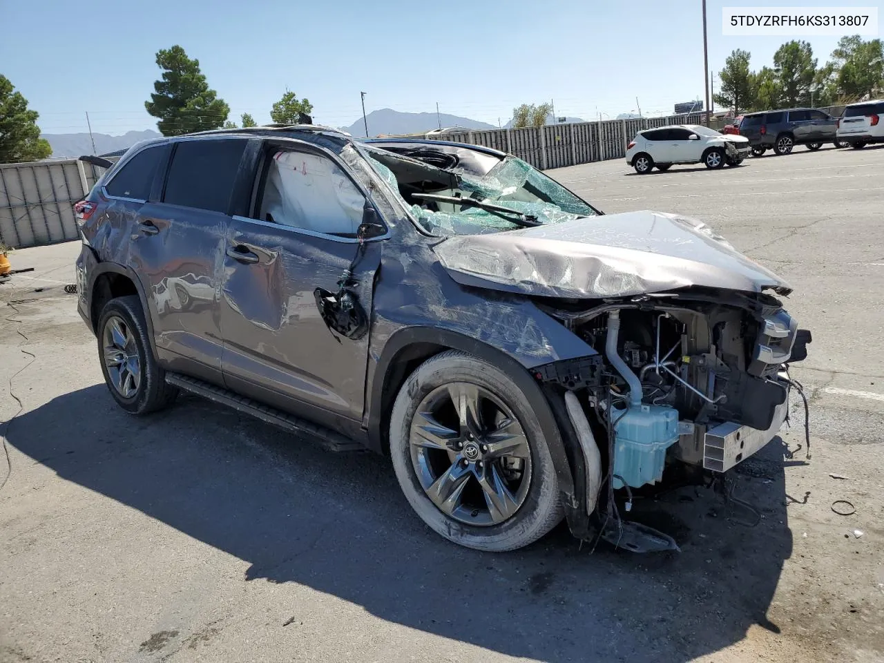 2019 Toyota Highlander Limited VIN: 5TDYZRFH6KS313807 Lot: 72787024