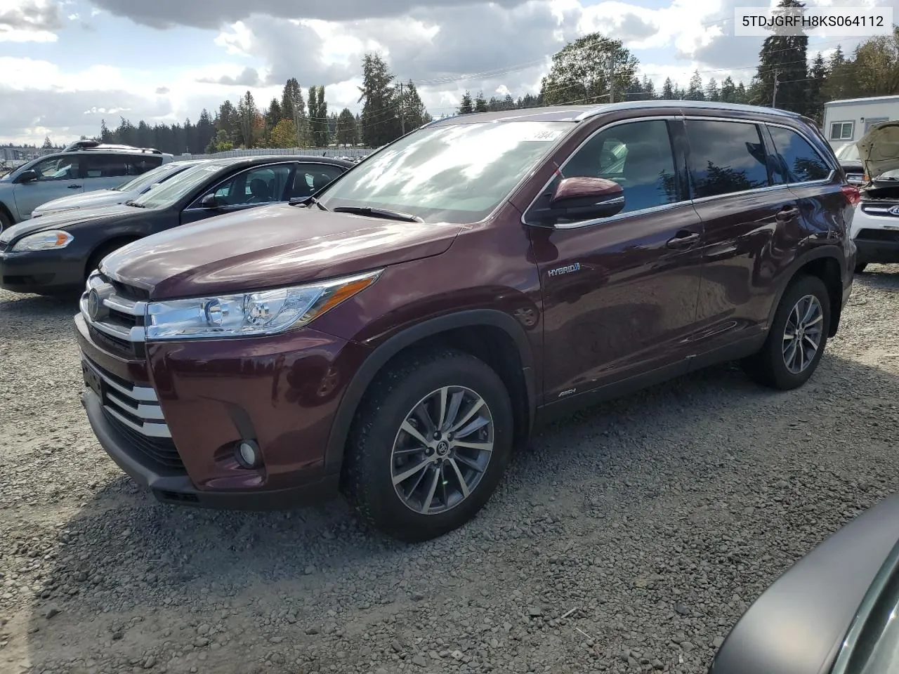 5TDJGRFH8KS064112 2019 Toyota Highlander Hybrid