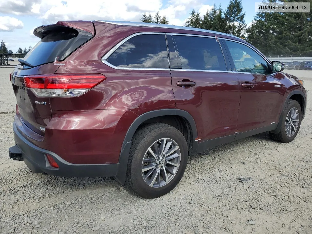 2019 Toyota Highlander Hybrid VIN: 5TDJGRFH8KS064112 Lot: 73367784