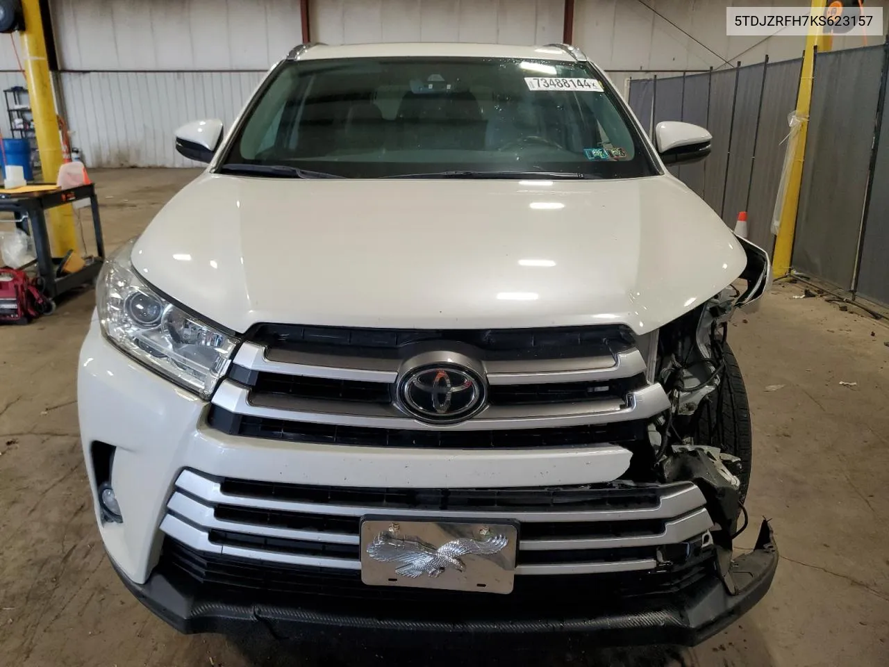 2019 Toyota Highlander Se VIN: 5TDJZRFH7KS623157 Lot: 73488144