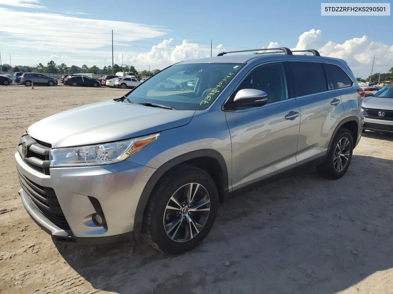 2019 Toyota Highlander Le VIN: 5TDZZRFH2KS290501 Lot: 73934044