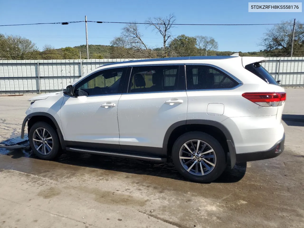 2019 Toyota Highlander Se VIN: 5TDKZRFH8KS558176 Lot: 74766724