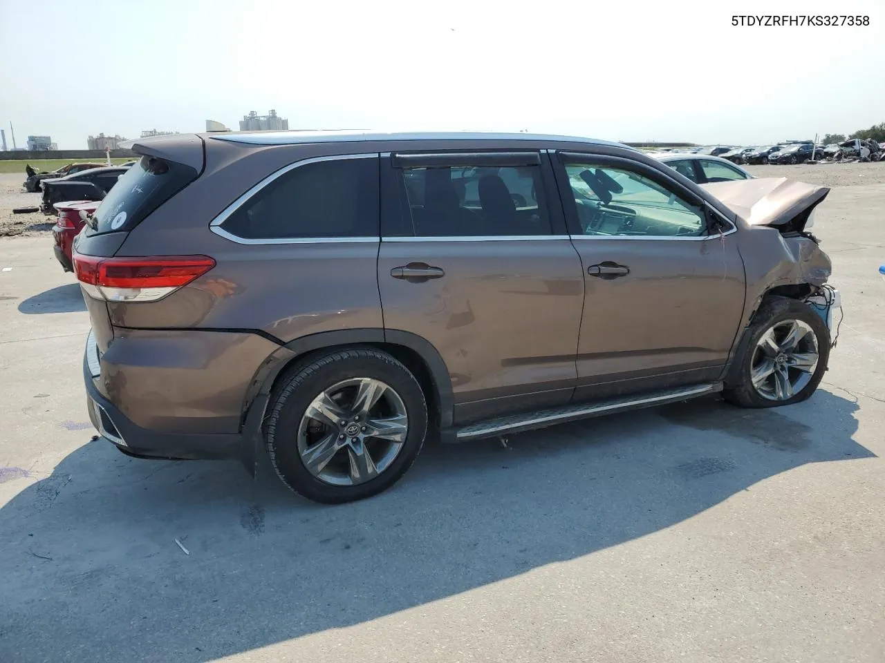 2019 Toyota Highlander Limited VIN: 5TDYZRFH7KS327358 Lot: 74986574