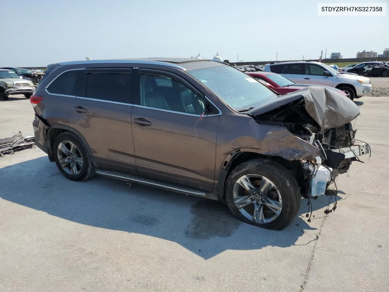 2019 Toyota Highlander Limited VIN: 5TDYZRFH7KS327358 Lot: 74986574