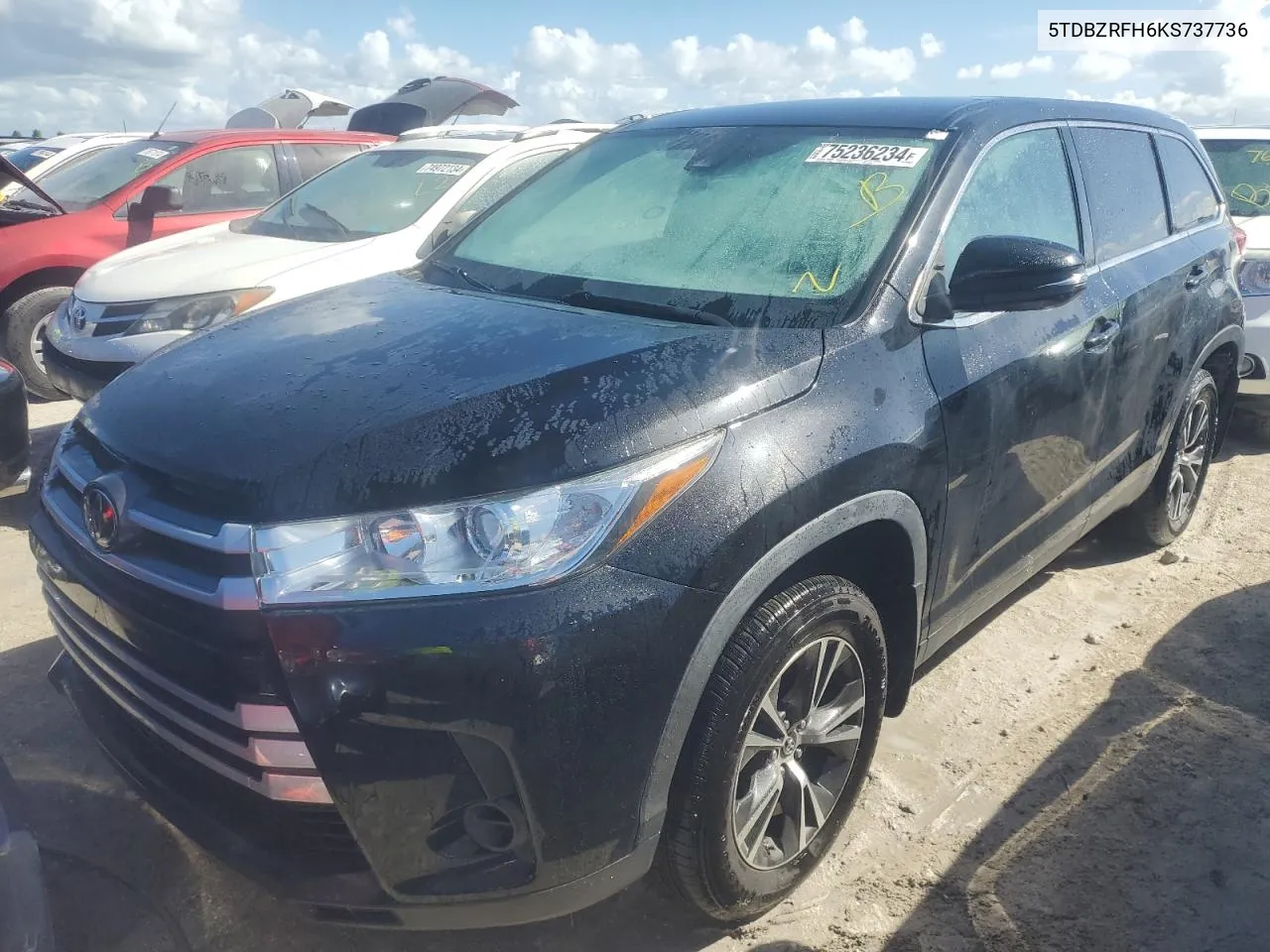 2019 Toyota Highlander Le VIN: 5TDBZRFH6KS737736 Lot: 75236234