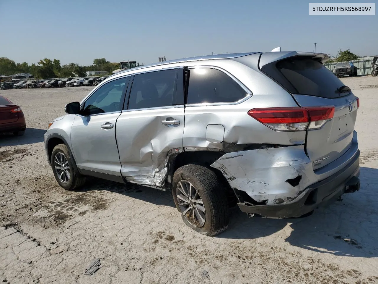 2019 Toyota Highlander Se VIN: 5TDJZRFH5KS568997 Lot: 75298864