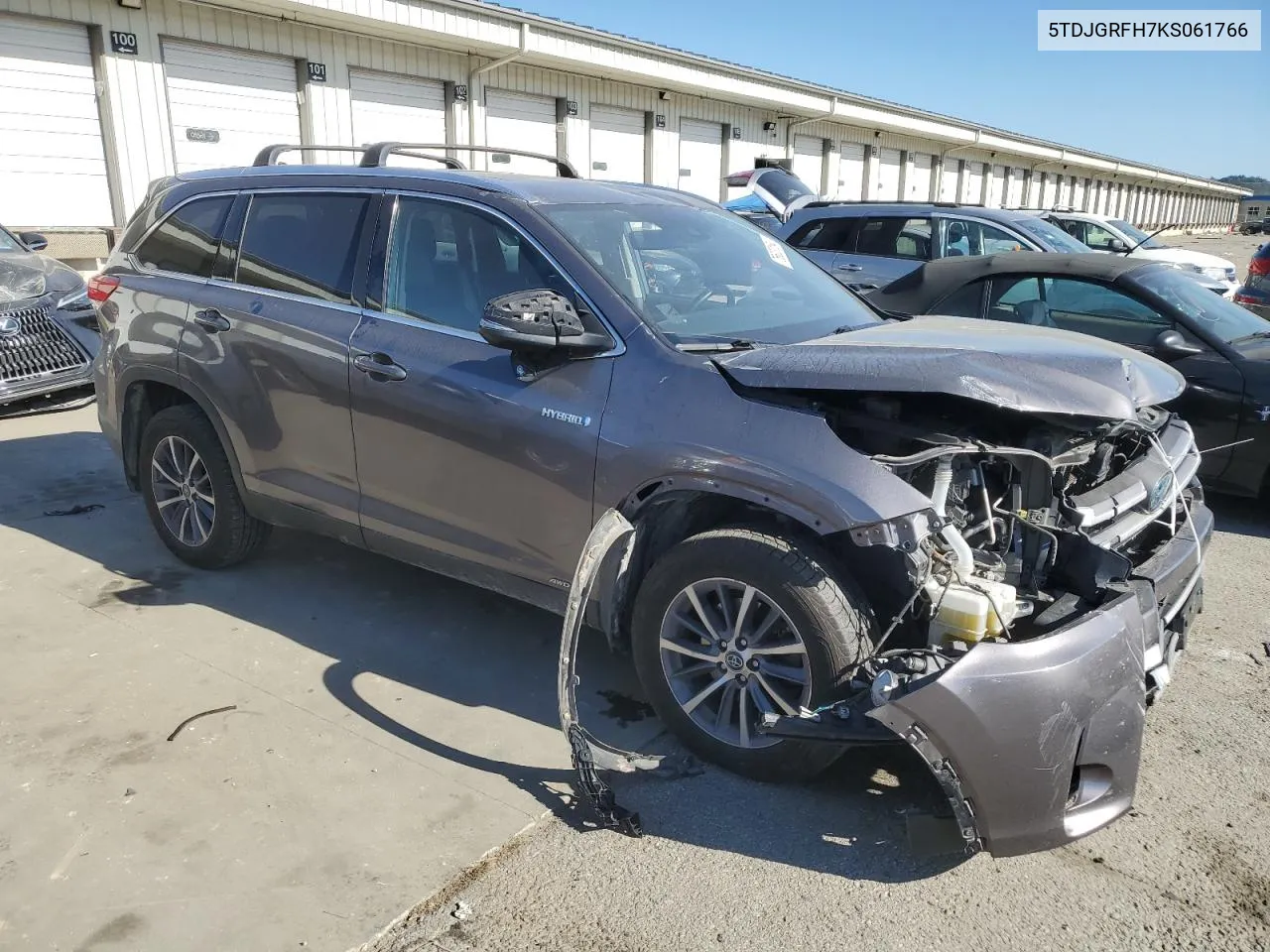 2019 Toyota Highlander Hybrid VIN: 5TDJGRFH7KS061766 Lot: 75603154