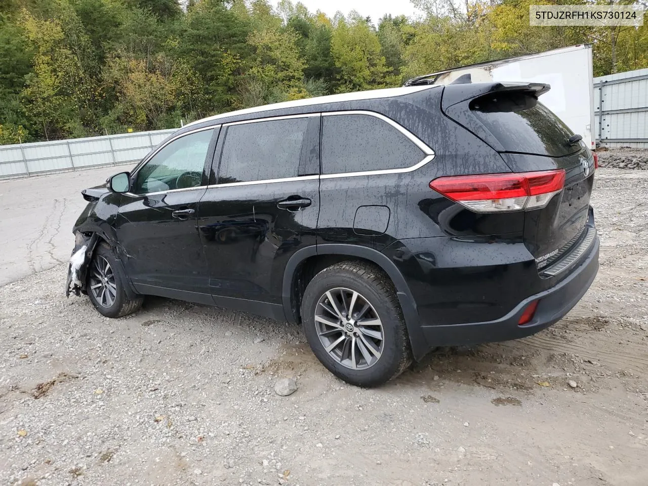 2019 Toyota Highlander Se VIN: 5TDJZRFH1KS730124 Lot: 75876744