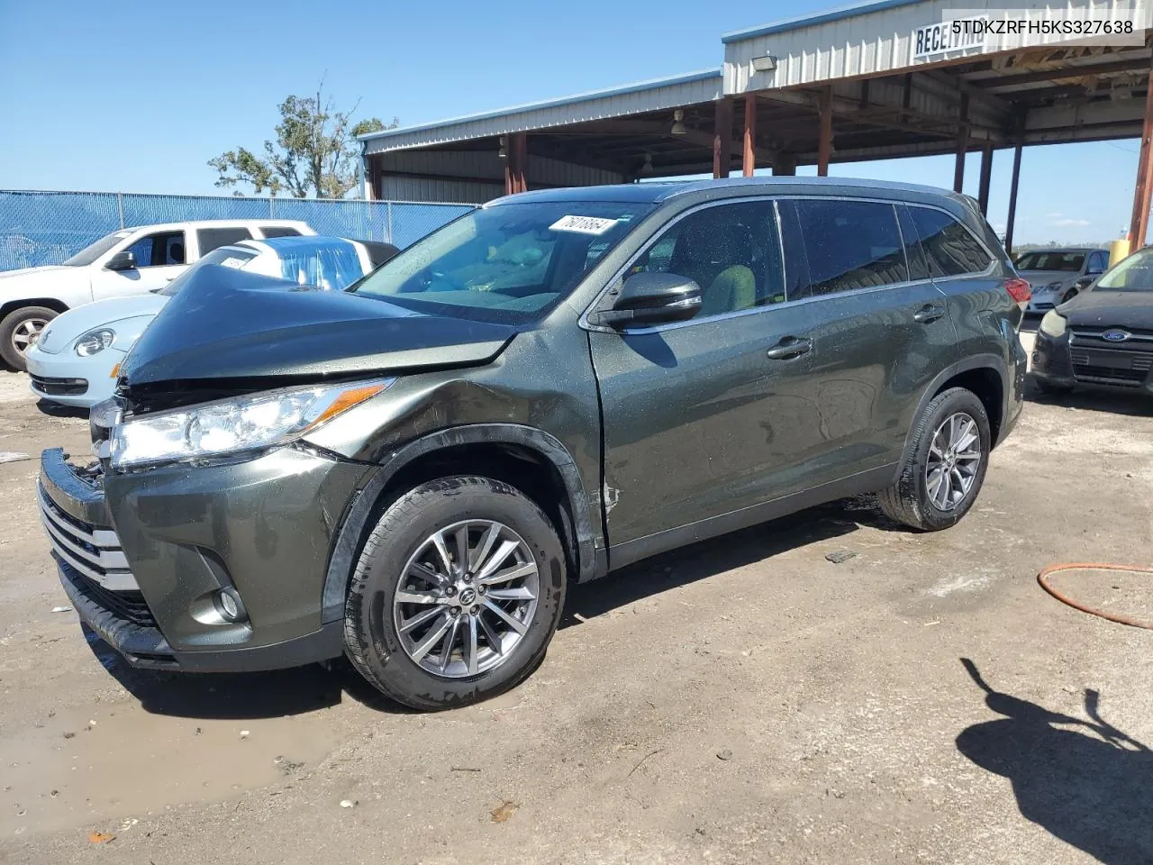 2019 Toyota Highlander Se VIN: 5TDKZRFH5KS327638 Lot: 76018864