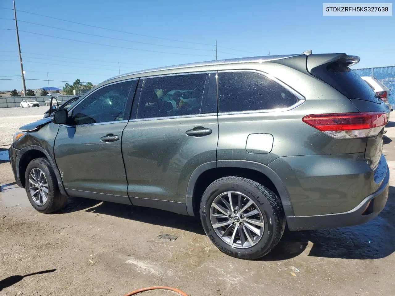 2019 Toyota Highlander Se VIN: 5TDKZRFH5KS327638 Lot: 76018864