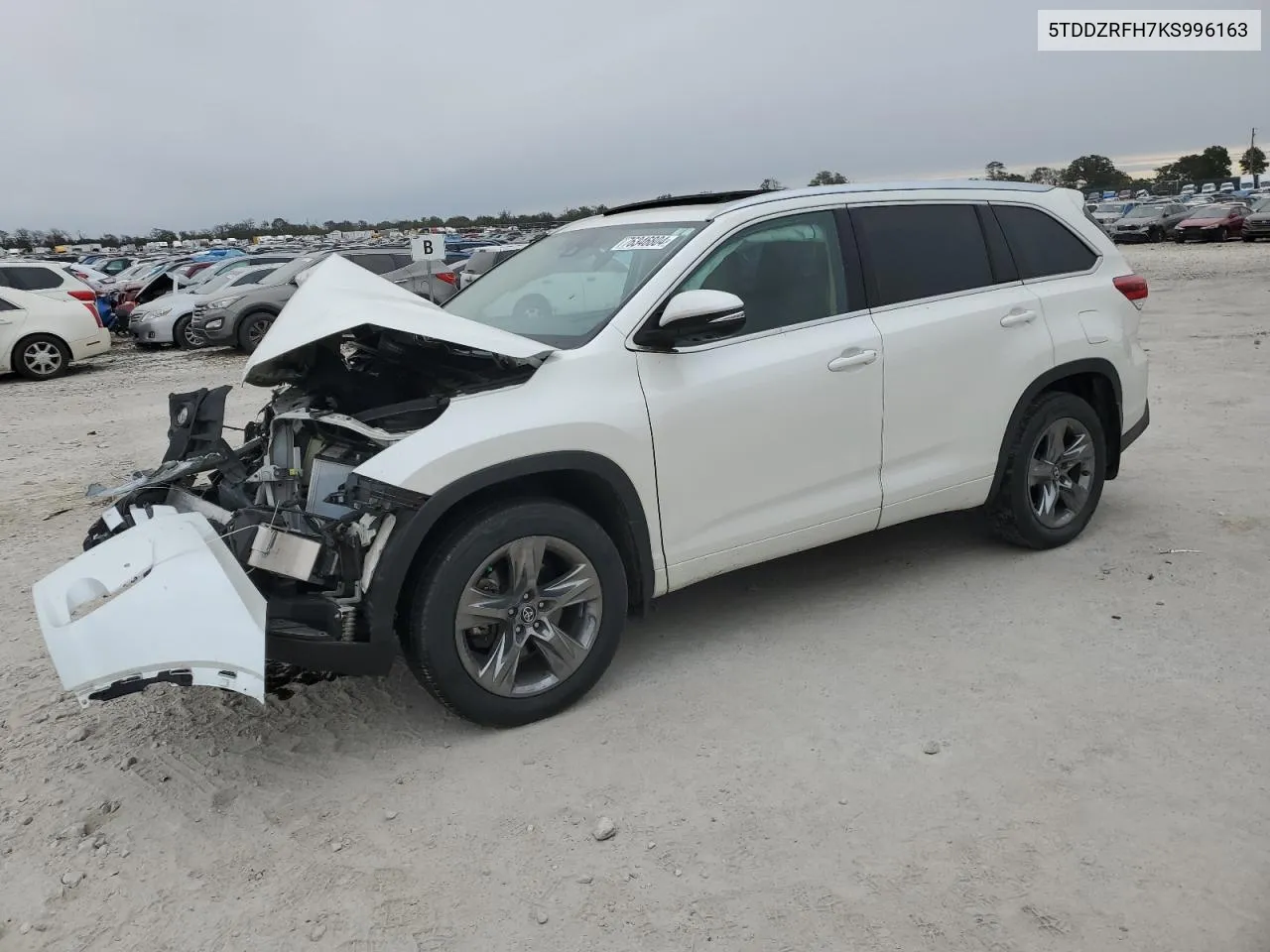 2019 Toyota Highlander Limited VIN: 5TDDZRFH7KS996163 Lot: 76346804