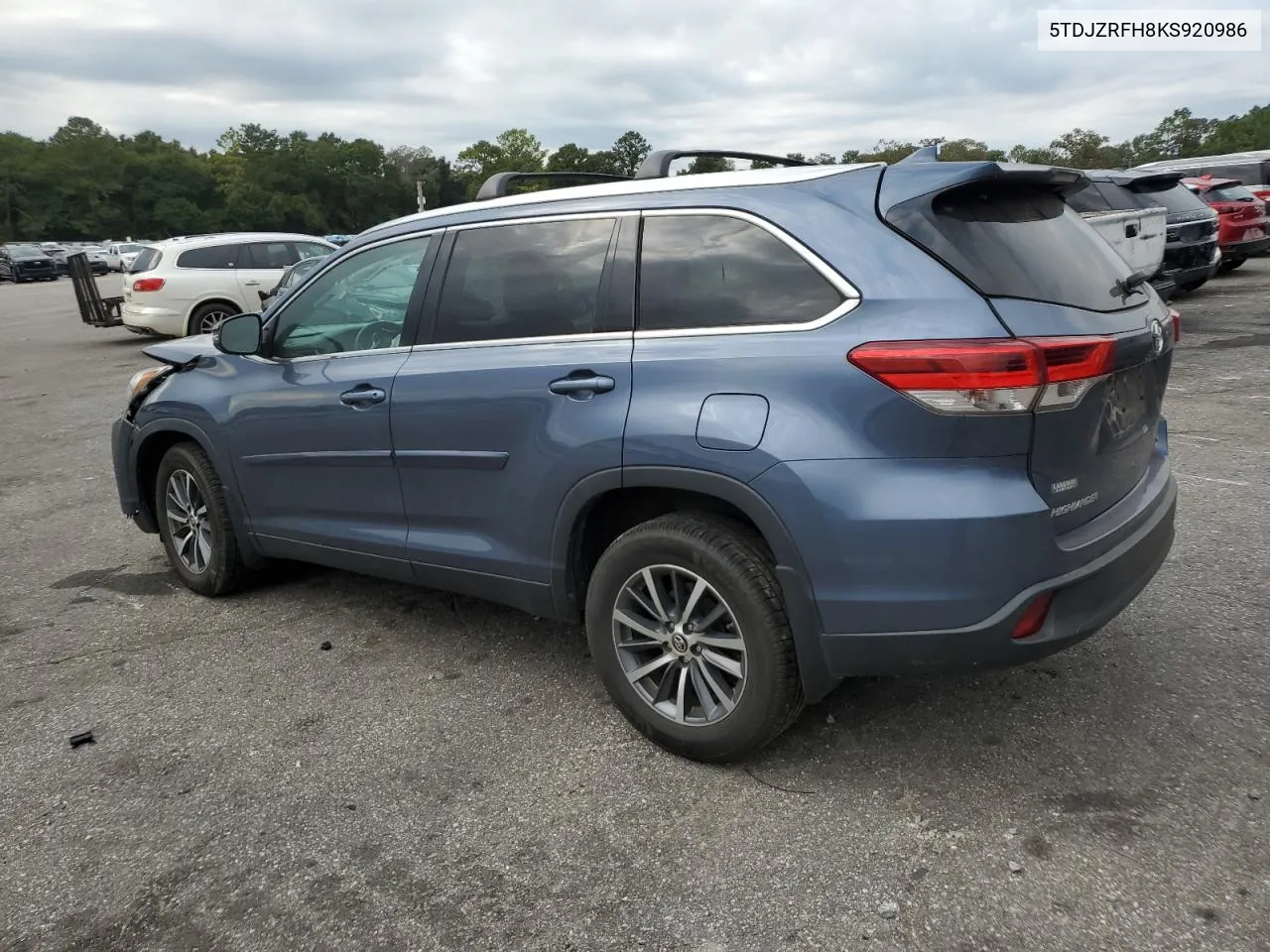 2019 Toyota Highlander Se VIN: 5TDJZRFH8KS920986 Lot: 76440674