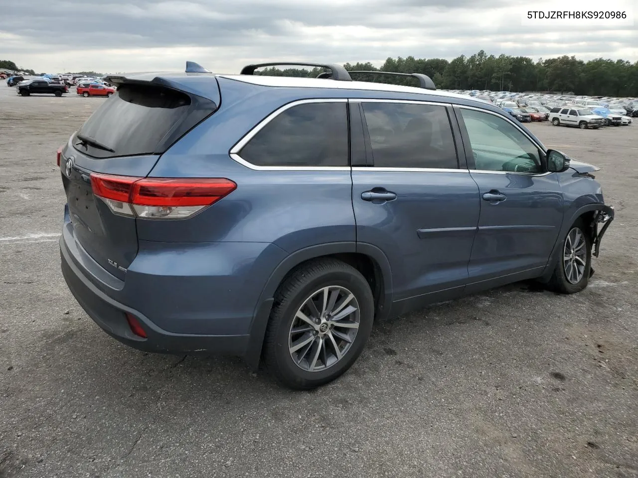 2019 Toyota Highlander Se VIN: 5TDJZRFH8KS920986 Lot: 76440674