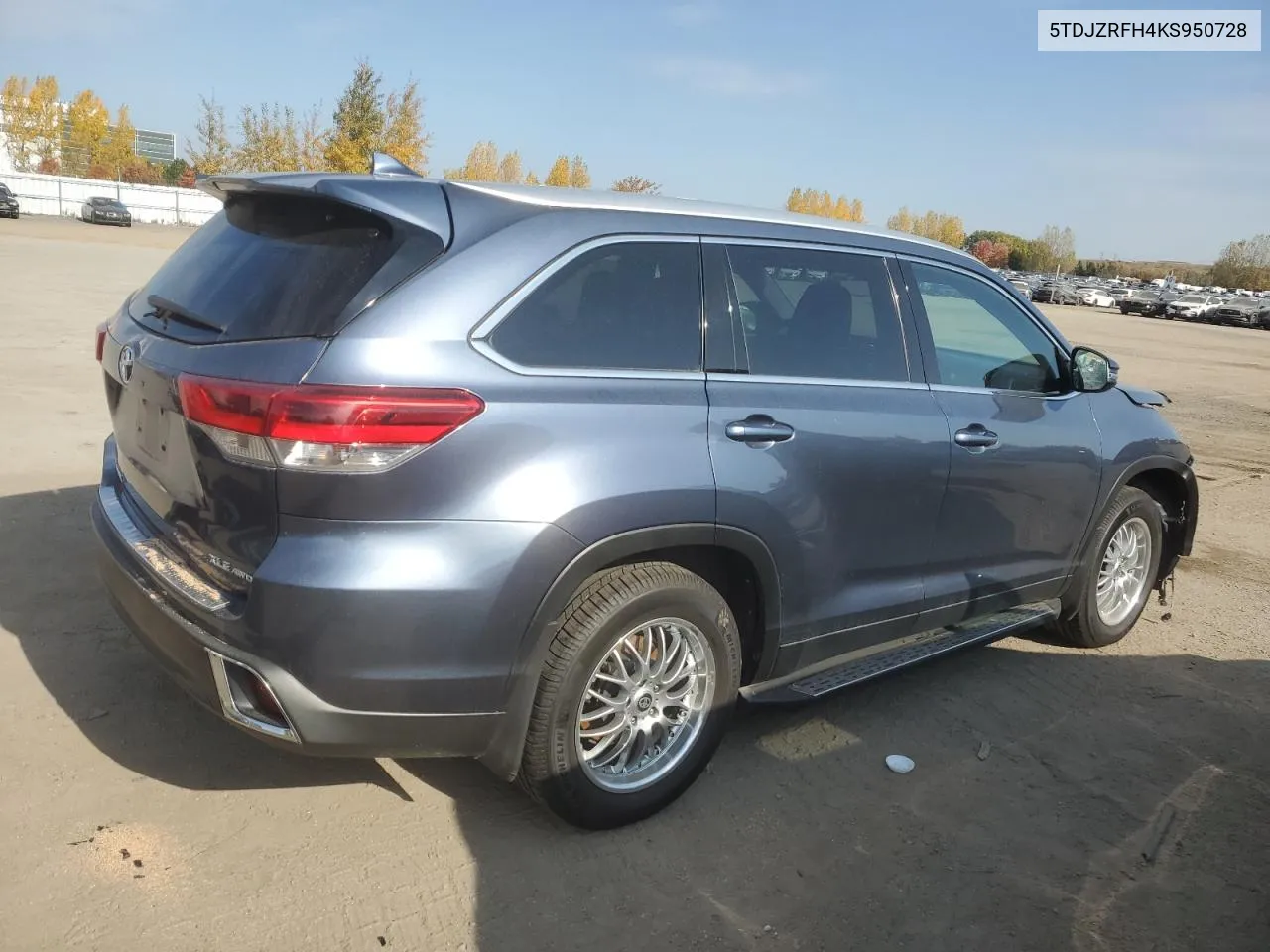 2019 Toyota Highlander Se VIN: 5TDJZRFH4KS950728 Lot: 76727144