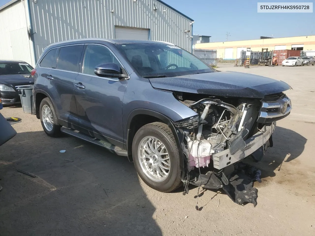 2019 Toyota Highlander Se VIN: 5TDJZRFH4KS950728 Lot: 76727144