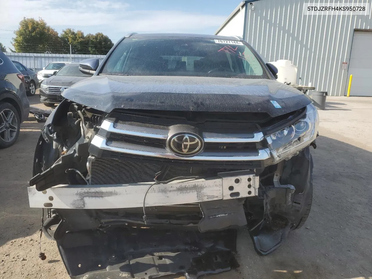 2019 Toyota Highlander Se VIN: 5TDJZRFH4KS950728 Lot: 76727144