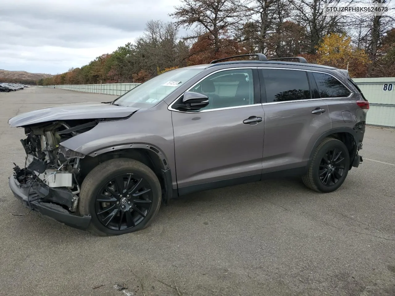 2019 Toyota Highlander Se VIN: 5TDJZRFH8KS624673 Lot: 76745724