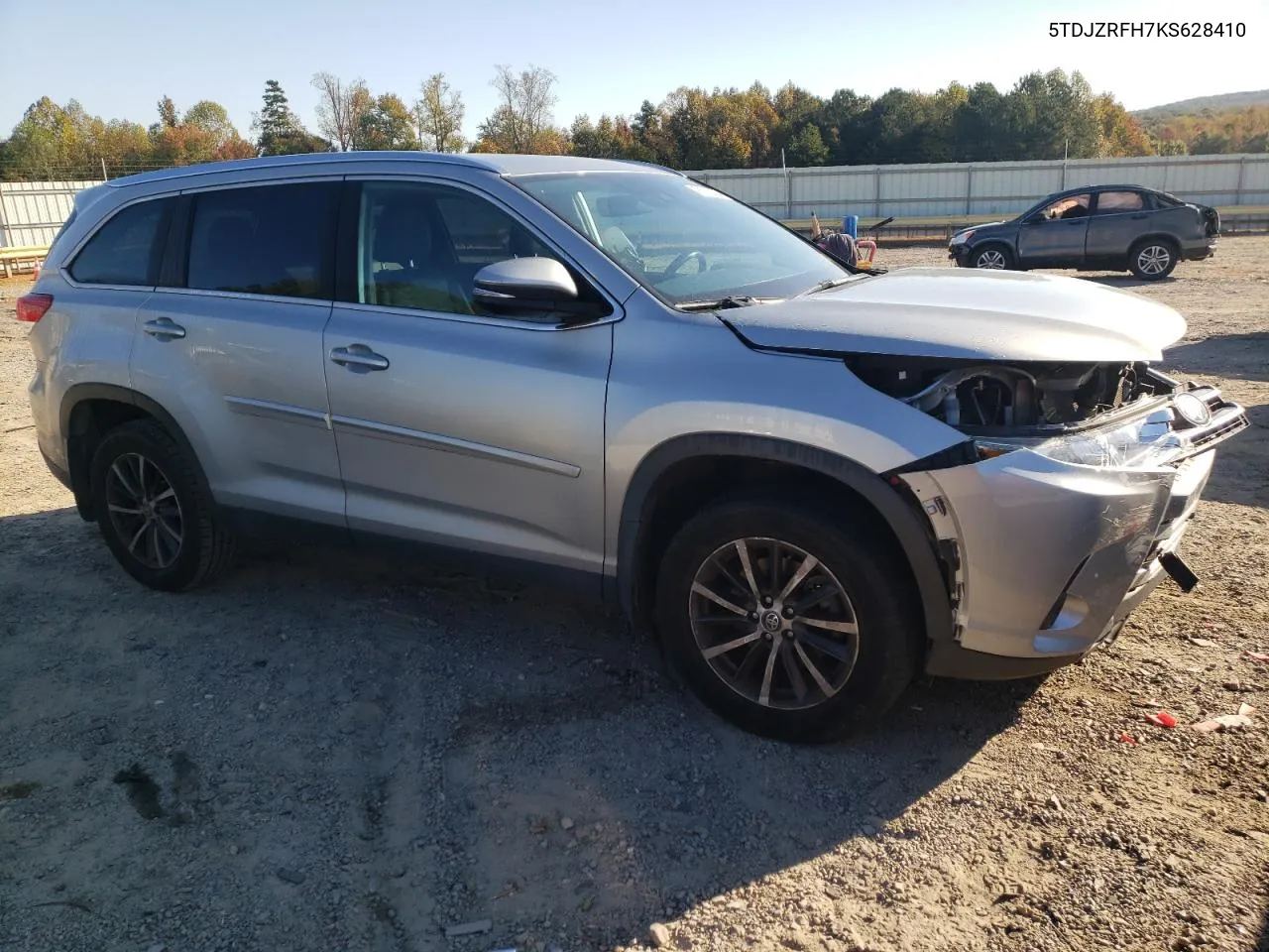 2019 Toyota Highlander Se VIN: 5TDJZRFH7KS628410 Lot: 76752404