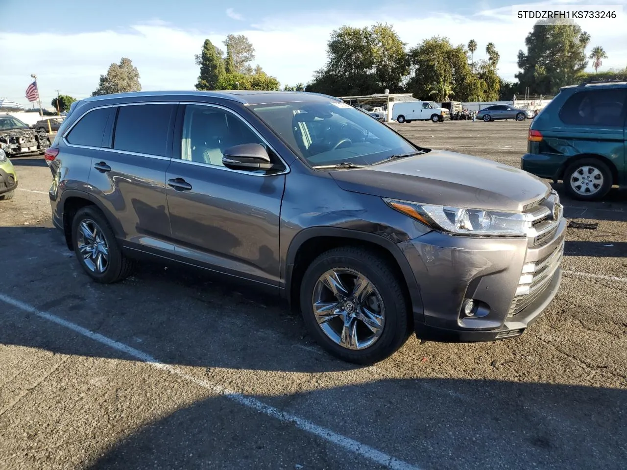 2019 Toyota Highlander Limited VIN: 5TDDZRFH1KS733246 Lot: 77037394