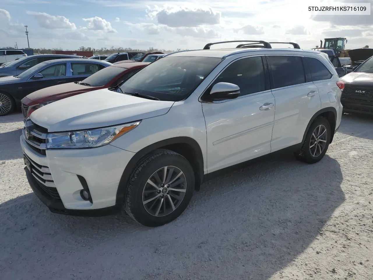 2019 Toyota Highlander Se VIN: 5TDJZRFH1KS716109 Lot: 77124854