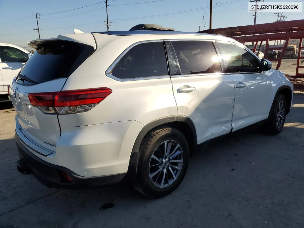 2019 Toyota Highlander Se VIN: 5TDJZRFH5KS628096 Lot: 77496274