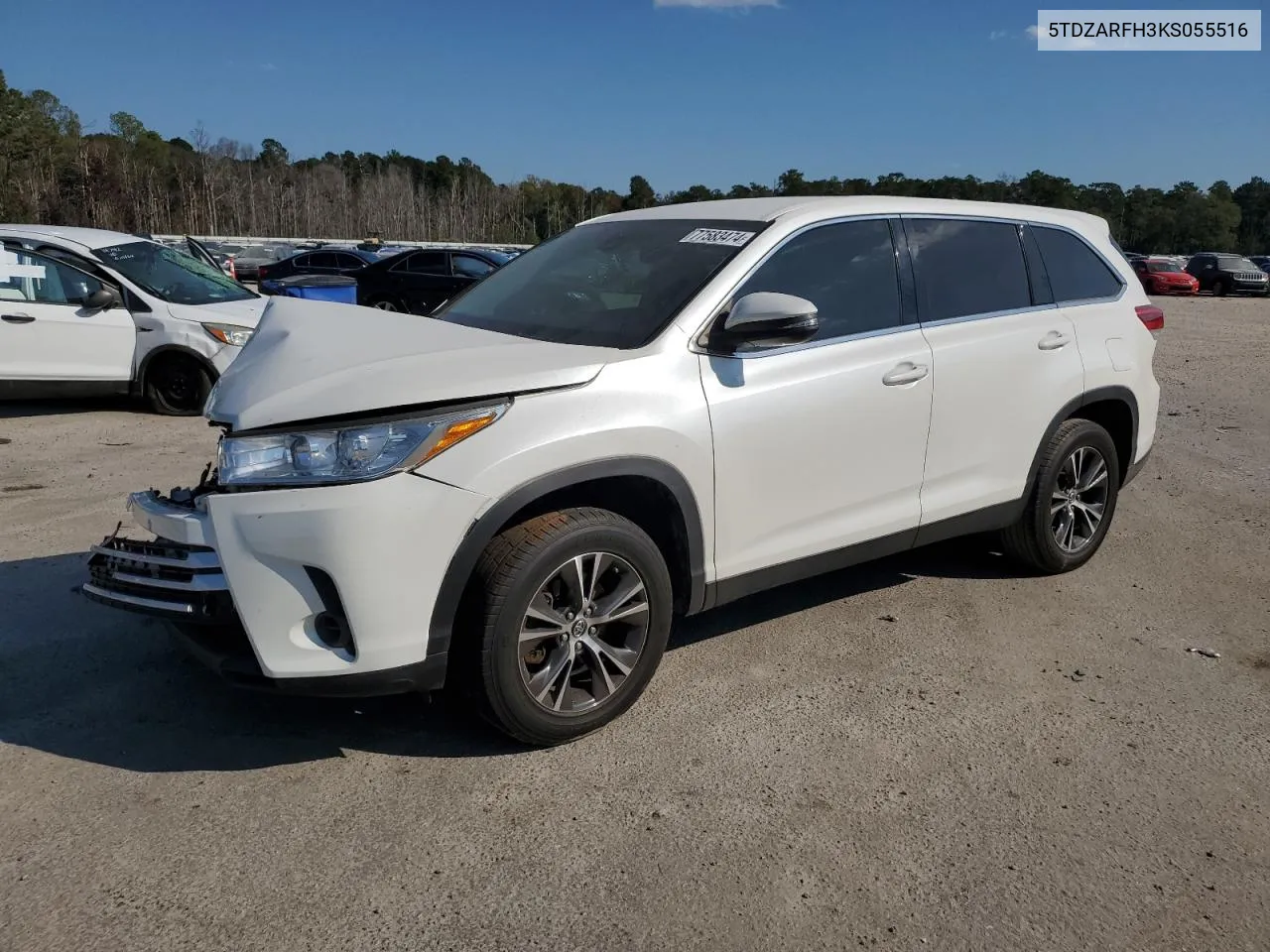 2019 Toyota Highlander Le VIN: 5TDZARFH3KS055516 Lot: 77583474